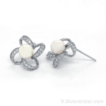 Boucles d&#39;oreilles en argent sterling de mode 925